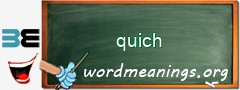 WordMeaning blackboard for quich